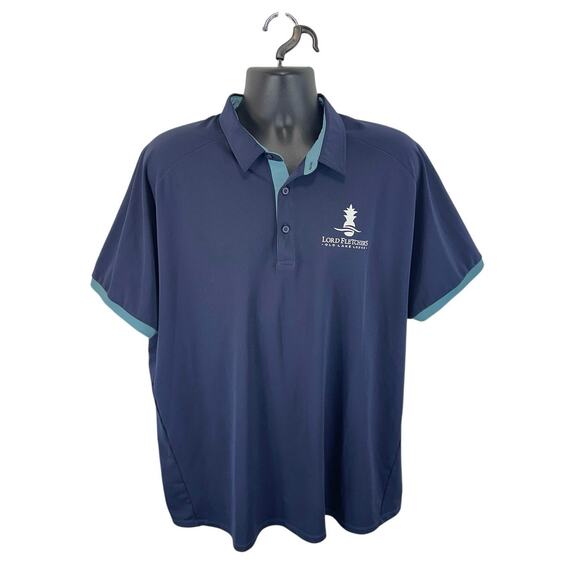 UNRL Performance Golf Polo Navy Blue Size 3XL Chest Logo - Picture 1 of 8